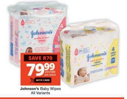 JOHNSON'S Baby Wipes (All variants)