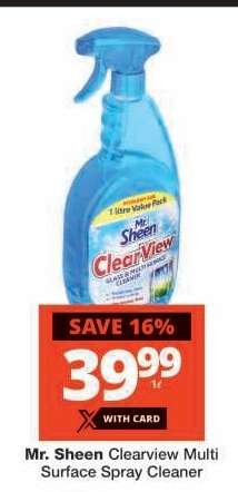 Mr. Sheen Clearview Multi Surface Spray Cleaner
