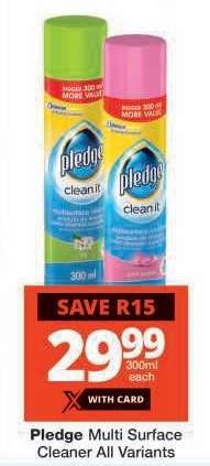 Pledge Multi Surface Cleaner All Variants