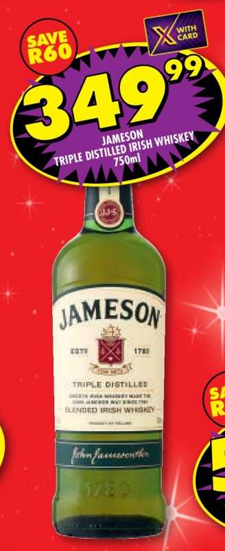 Jameson Triple Distilled Irish Whiskey 750ml