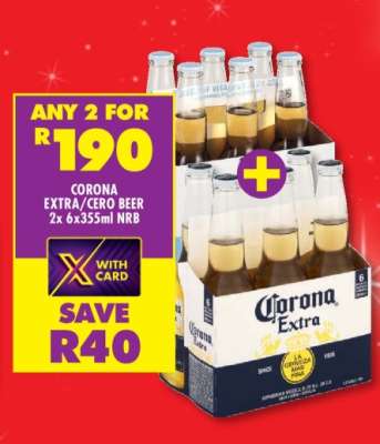 CORONA EXTRA/CERO BEER 2x 6x355ml NRB