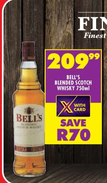 BELL'S BLENDED SCOTCH WHISKY 750ml