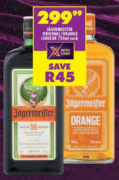 Jägermeister Original/Orange Liqueur 750ml