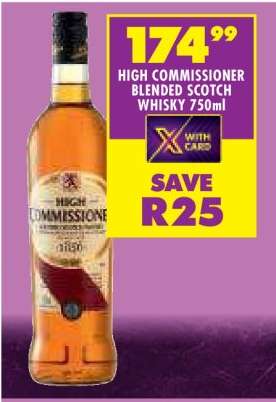 HIGH COMMISSIONER BLENDED SCOTCH WHISKY 750ml