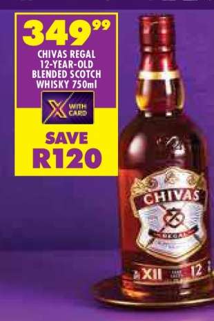 Chivas Regal 12-Year-Old Blended Scotch Whisky 750ml