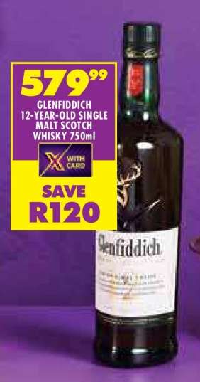GLENFIDDICH 12-YEAR-OLD SINGLE MALT SCOTCH WHISKY 750ml