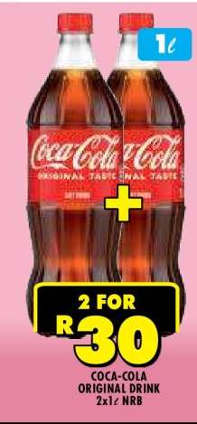 COCA-COLA ORIGINAL DRINK 2x1ℓ NRB