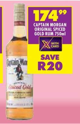 CAPTAIN MORGAN ORIGINAL SPICED GOLD RUM 750ml
