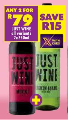 JUST WINE all variants 2x750ml