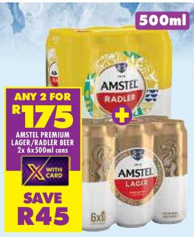 AMSTEL PREMIUM LAGER/RADLER BEER 2x 6x500ml cans