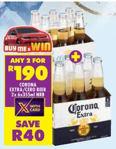 CORONA EXTRA/CERO BEER 2x 6x355ml NRB