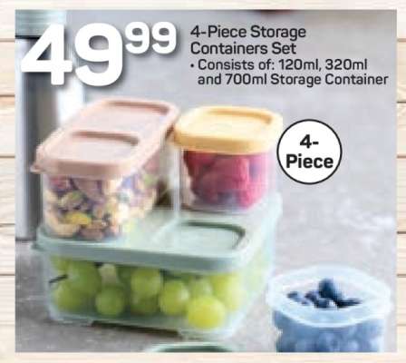 4-Piece Storage Containers Set