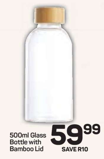 500ml Glass Bottle with Bamboo Lid