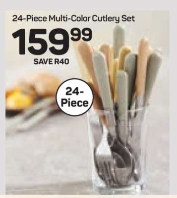 24-Piece Multi-Color Cutlery Set