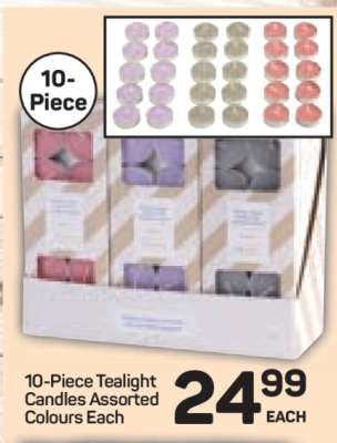 10-Piece Tealight Candles