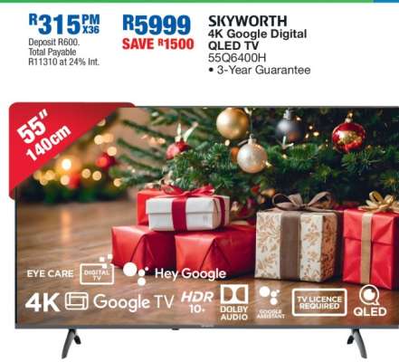 SKYWORTH 4K Google Digital QLED TV