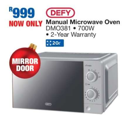 DEFY Manual Microwave Oven