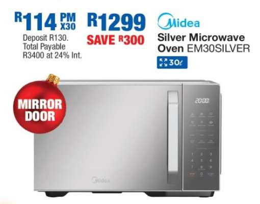 Midea Silver Microwave Oven EM30SILVER