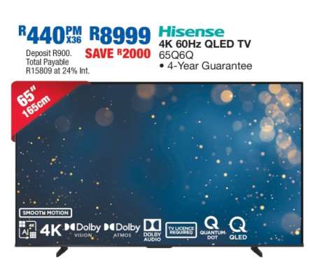Hisense 4K 60Hz QLED TV 65Q6Q