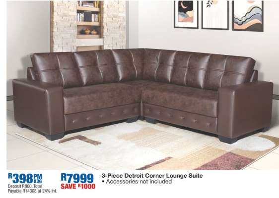 3-Piece Detroit Corner Lounge Suite
