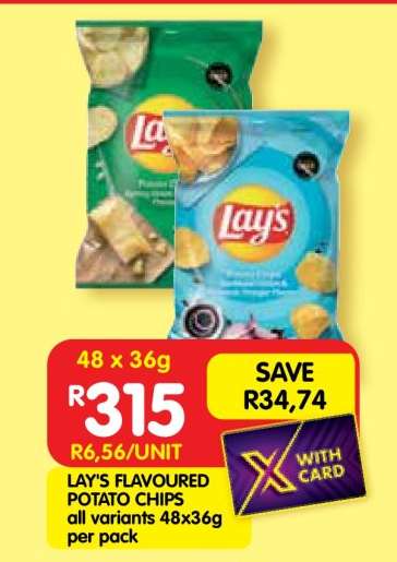 LAY'S FLAVOURED POTATO CHIPS