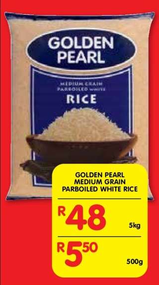 GOLDEN PEARL MEDIUM GRAIN PARBOILED WHITE RICE