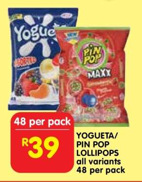 Yogueta/Pin Pop Lollipops