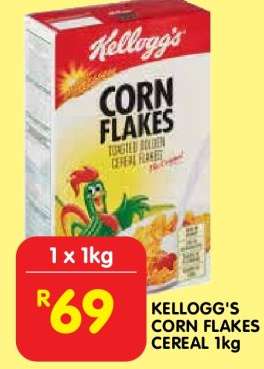 Kellogg's Corn Flakes Cereal 1kg