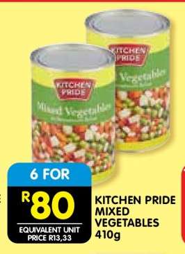 KITCHEN PRIDE MIXED VEGETABLES 410g