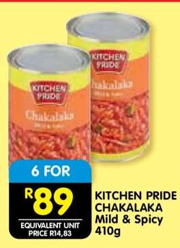 KITCHEN PRIDE CHAKALAKA MILD & SPICY 410g