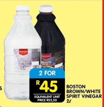BOSTON BROWN/WHITE SPIRIT VINEGAR 2ℓ