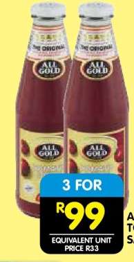 ALL GOLD Tomato Sauce