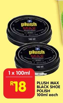 PLUSH MAX BLACK SHOE POLISH 100ml each