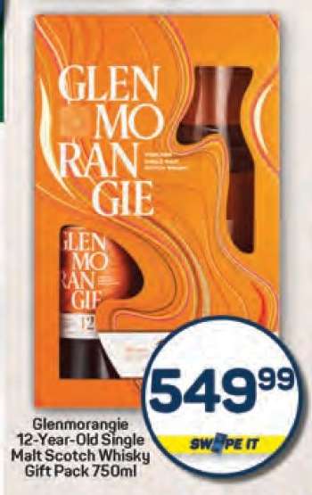 Glenmorangie 12-Year-Old Single Malt Scotch Whisky Gift Pack 750ml