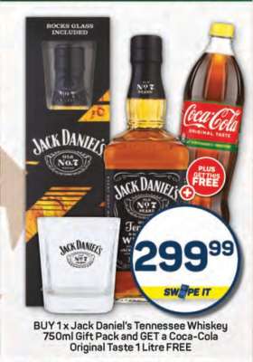 Jack Daniel’s Tennessee Whiskey 750ml Gift Pack
