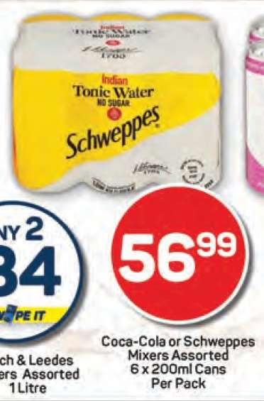 Coca-Cola or Schweppes Mixers Assorted