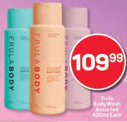 Frula Body Wash Assorted 400ml Each