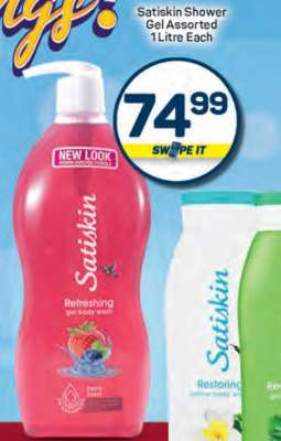 Satiskin Shower Gel Assorted 1 Litre Each