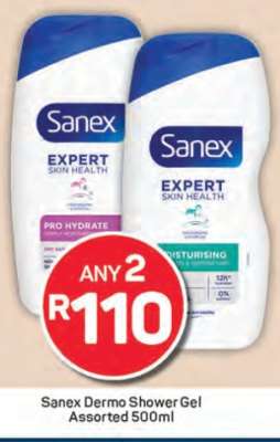 Sanex Dermo Shower Gel Assorted 500ml