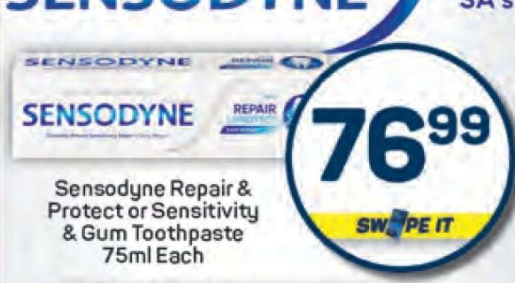 Sensodyne Repair & Protect Or Sensitivity & Gum Toothpaste-75ml Each