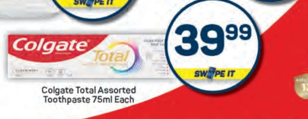 Colgate Total Assorted Toothpaste 75ml Each