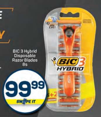 BIC 3 Hybrid Disposable Razor Blades 8s