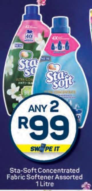 Sta-Soft Concentrated Fabric Softener Assorted 1 Litre