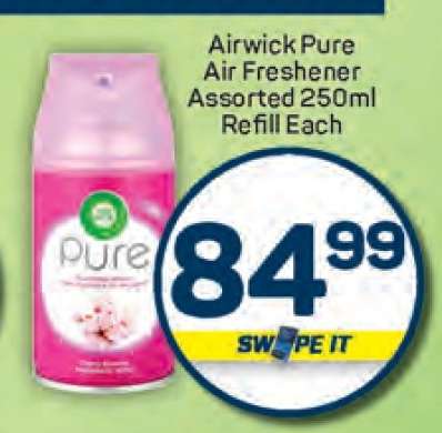 Airwick Pure Air Freshener Assorted 250ml Refill Each