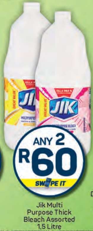 Jik Multi Purpose Thick Bleach Assorted 1,5 Litre