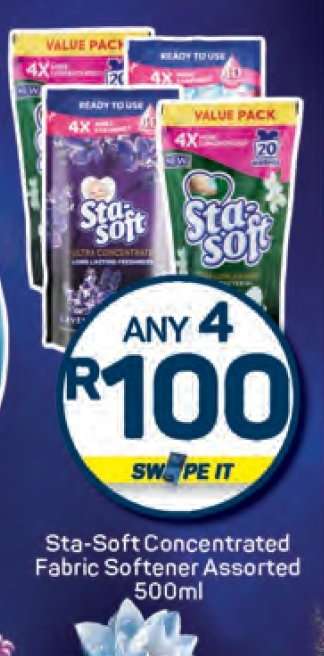Sta-Soft Concentrated Fabric Softener Assorted 500ml