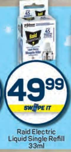 Raid Electric Liquid Single Refill 33ml