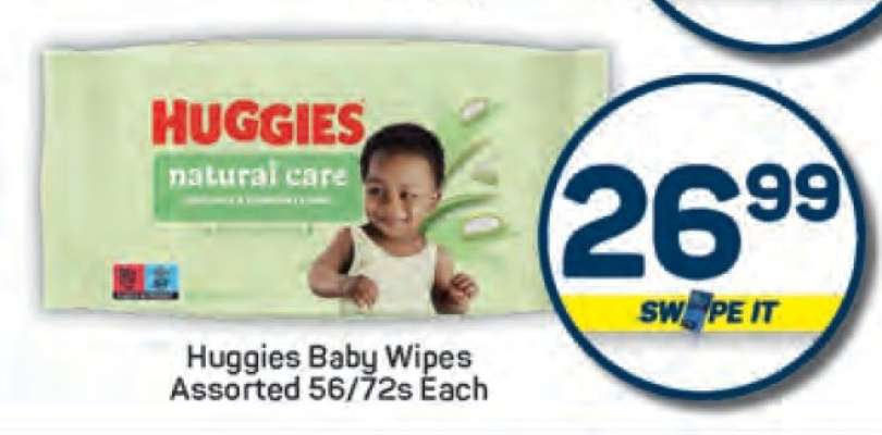 Huggies Baby Wipes Assorted 56/72s Each