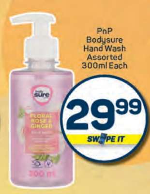 PnP Bodysure Hand Wash Assorted 300ml Each