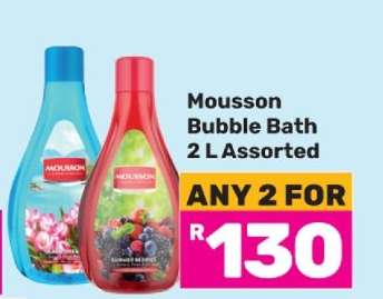 Mousson Bubble Bath 2 L Assorted
